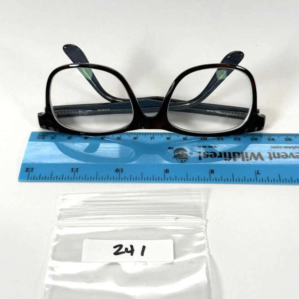 VERA WANG V347 TO Eyeglasses Frame Only 51-19-137 Black Texturized 59 Handmade